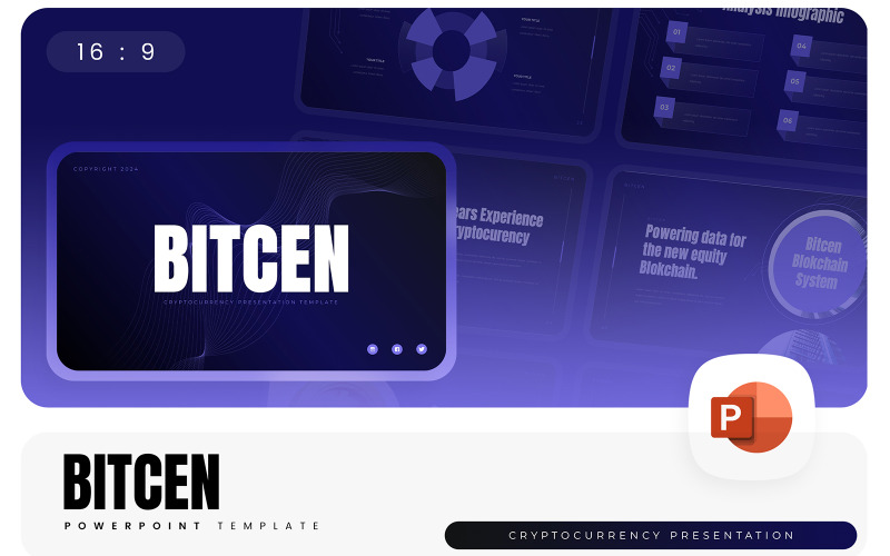 Bitcen – Шаблон PowerPoint о криптовалюте