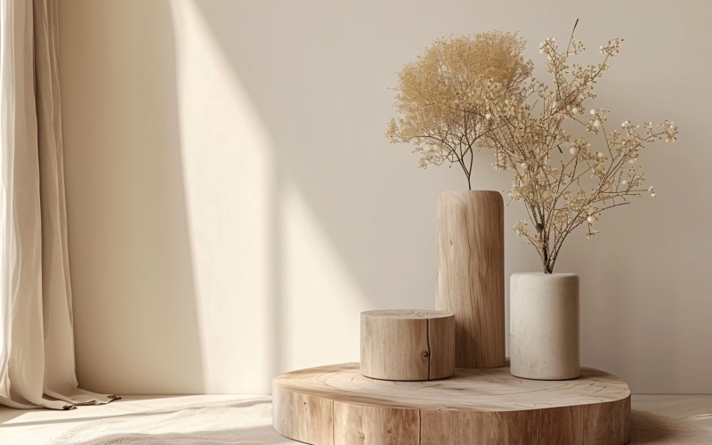 Träpodium för produktpresentation Boho Style 253