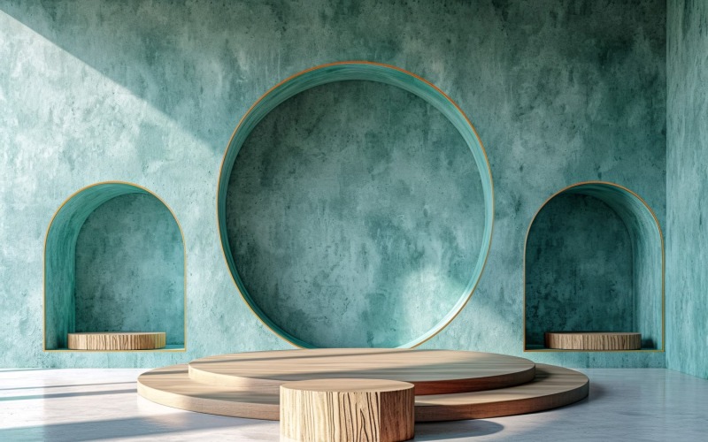 Cosmetische product sokkel presentatie houten podium 327