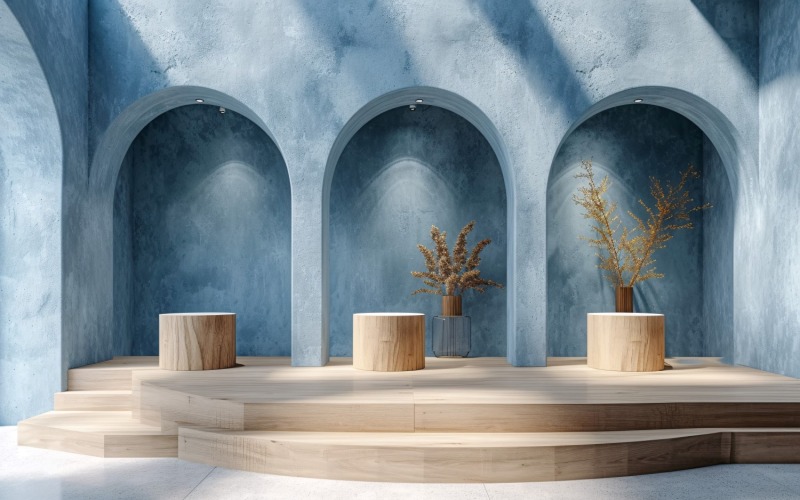 Holzpodest zur Produktpräsentation Boho Style 329