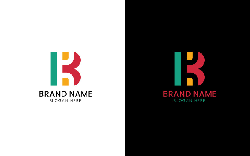 Lettre B logo d'entreprise coloré-08-299