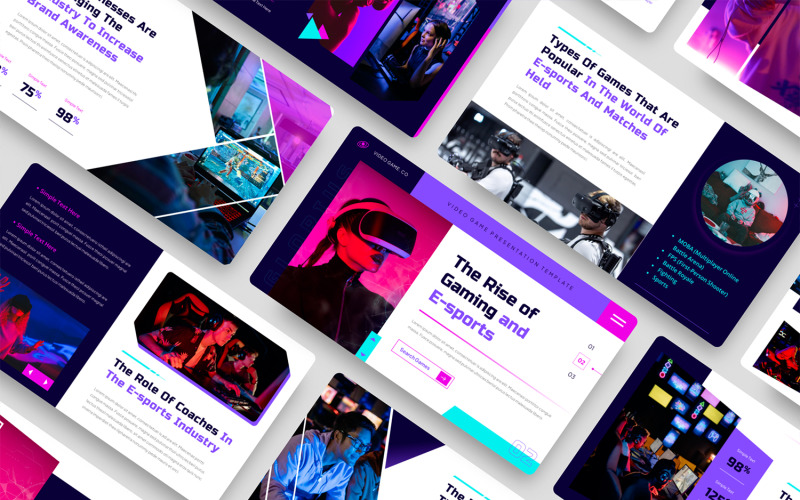 Glorius - Шаблон слайдів Google для відеоігор