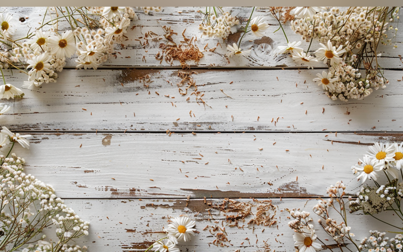 Festlig höst Vit Rustik Träbord Blommor Grenar. 136