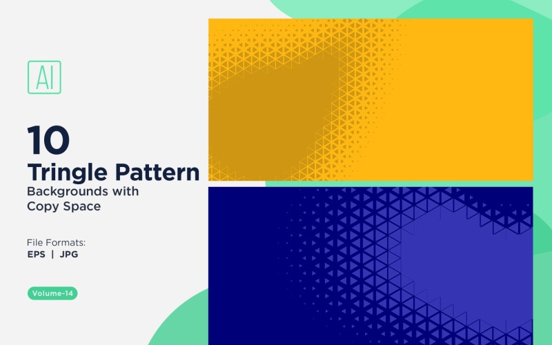 Pozadí vzoru dynamických trojúhelníků pro kreativní projekty 14