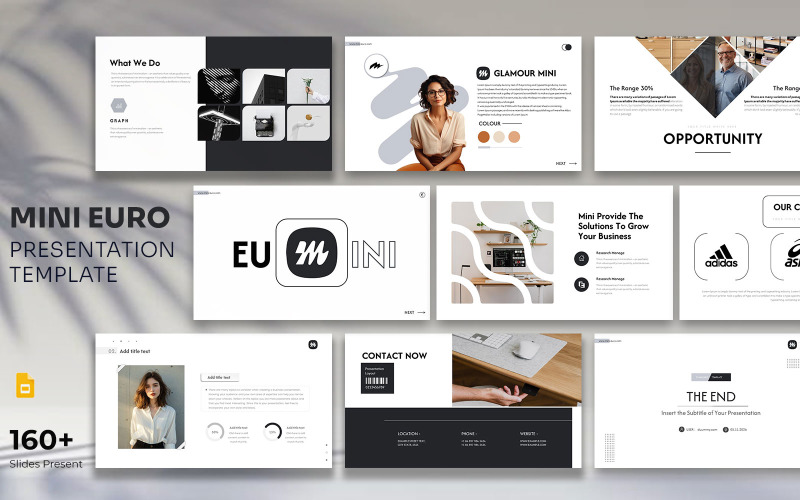 Mini Euro Minimal Google Slayt Şablonu