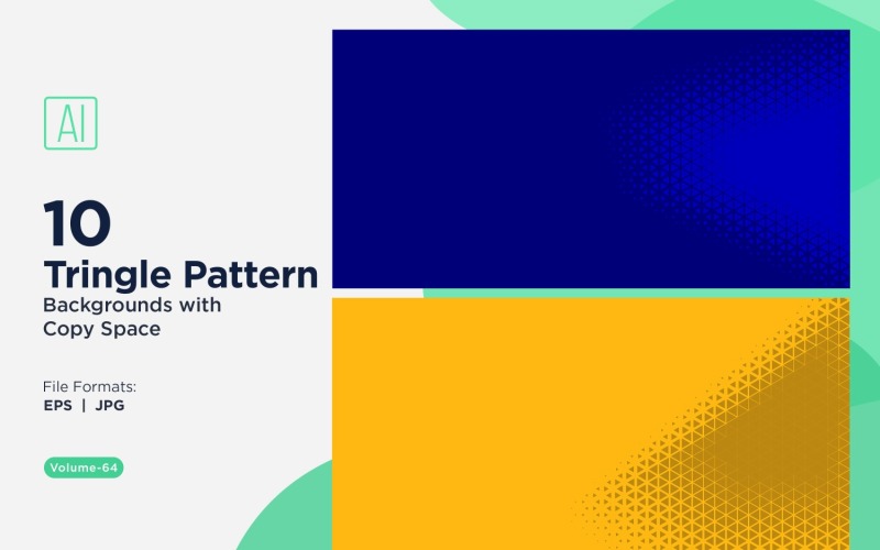 Pozadí vzoru dynamických trojúhelníků pro kreativní projekty 64