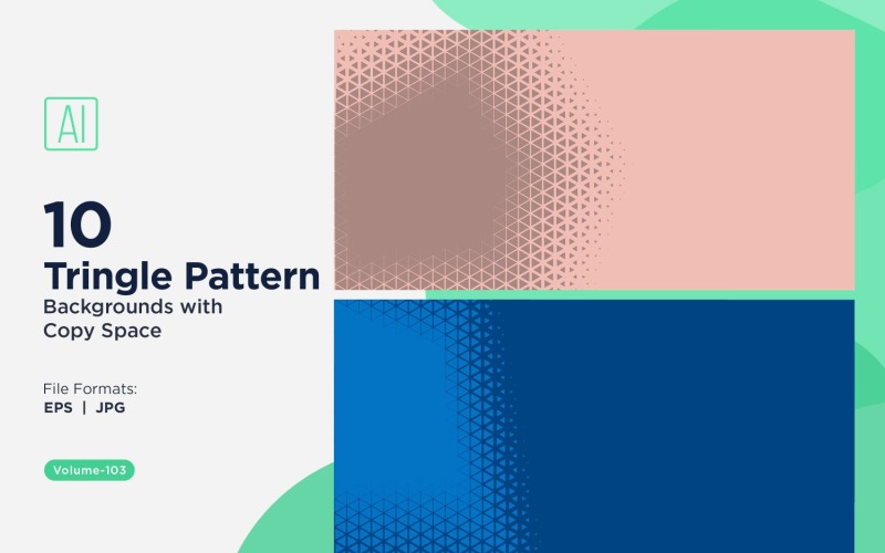 创意项目 103 的动态三角形图案背景
