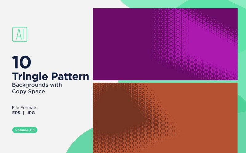 Padrão de triângulos dinâmicos para projetos criativos 113