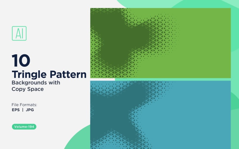 Pozadí vzoru dynamických trojúhelníků pro kreativní projekty 194