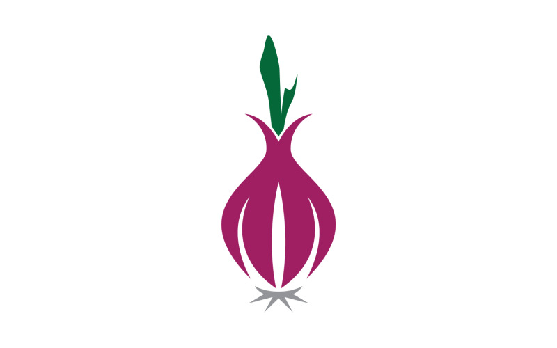 Icona vegetale cipolla logo vettore versione 1
