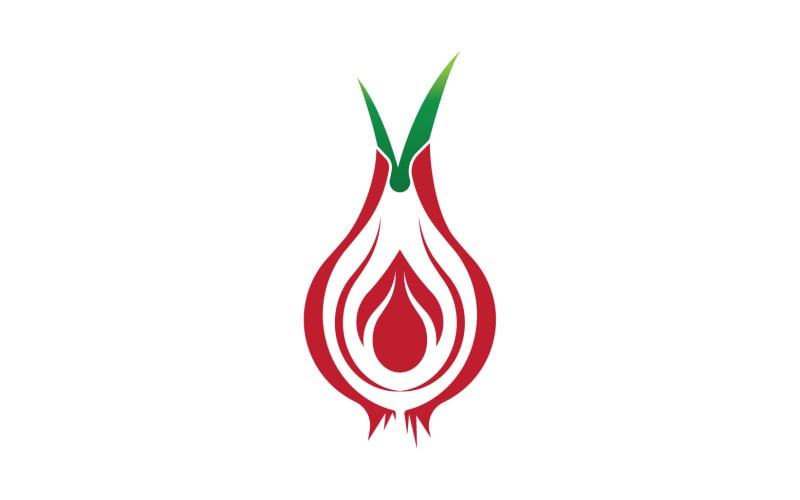 Logo d'icône de légume oignon version vectorielle 5