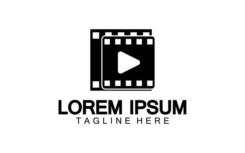Movie player film logo icon vector template version v13