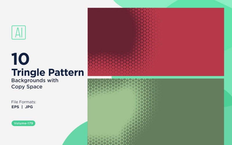 Pozadí vzoru dynamických trojúhelníků pro kreativní projekty 179