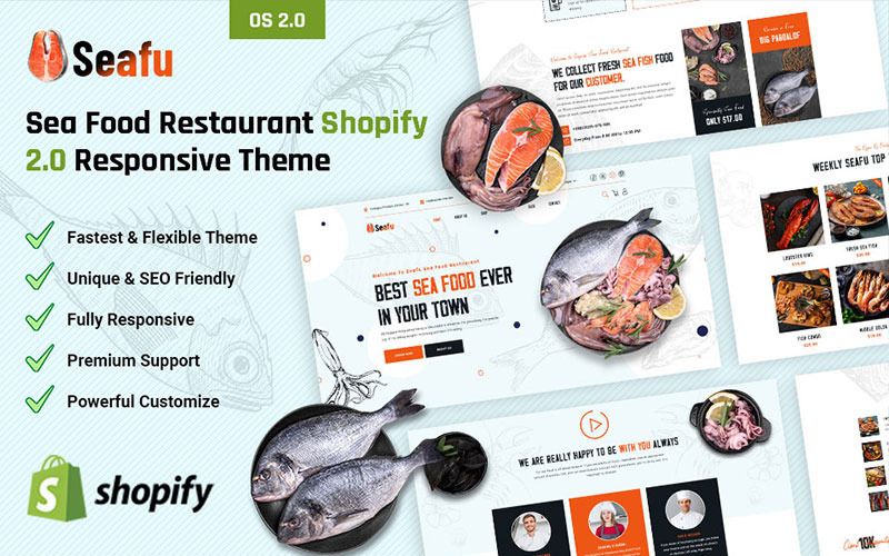 Seafu – Тема Shopify для морепродуктів і ресторанів