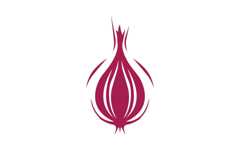 Vektorové logo ikony cibule zeleniny verze 2