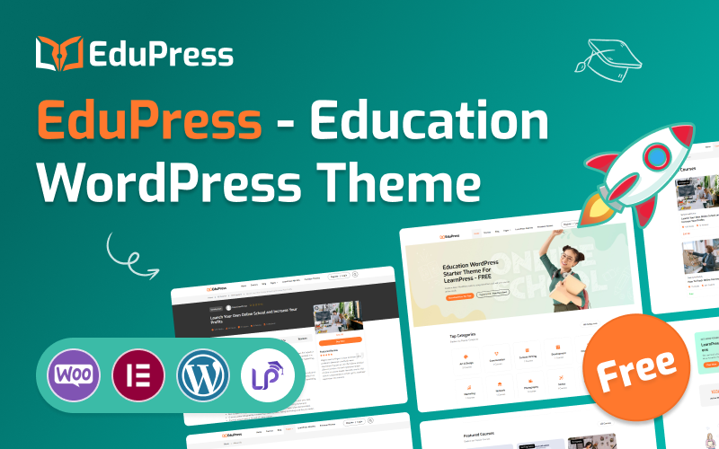 Vzdělávání WordPress Téma pro LearnPress (zdarma) - EduPress