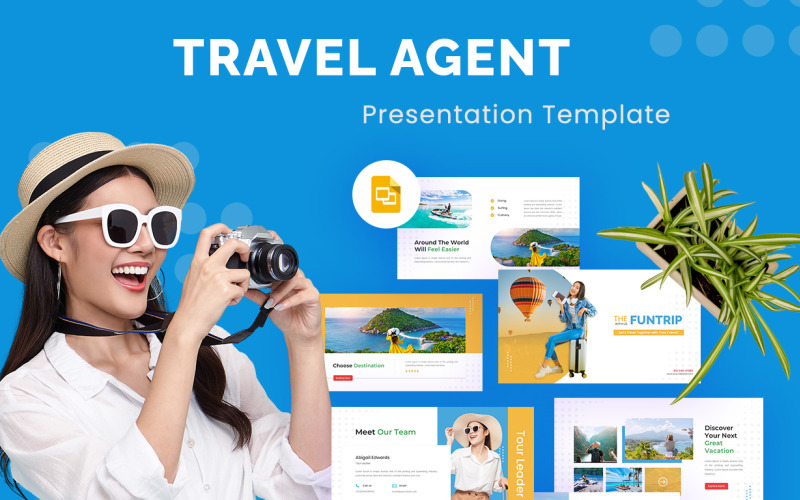 Funtrip - Modèle de diapositives Google pour les agents de voyages