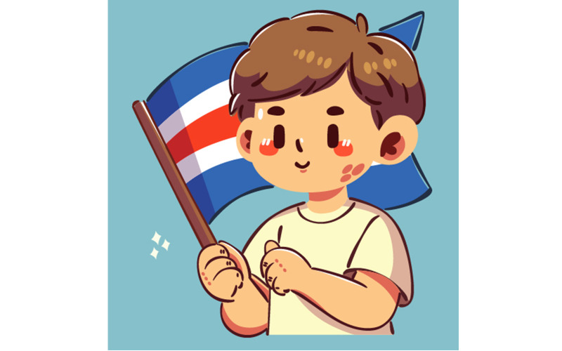 Illustrazione del giorno dell'indipendenza della Costa Rica
