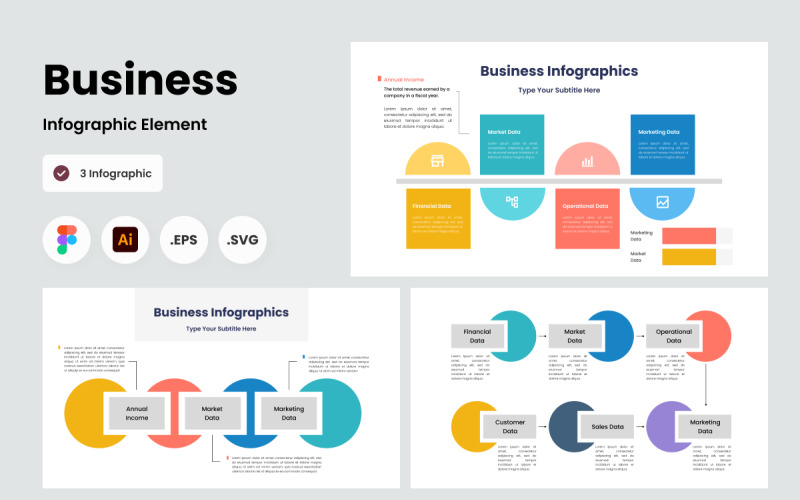 Modèle d'infographie d'entreprise V12
