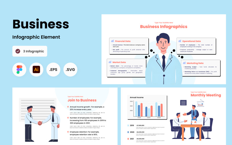 Modèle d'infographie d'entreprise V5