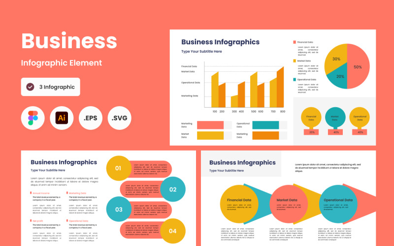 Modèle d'infographie d'entreprise V8