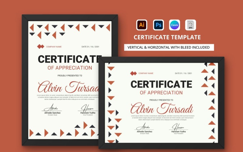 Modello di certificato di apprezzamento V22