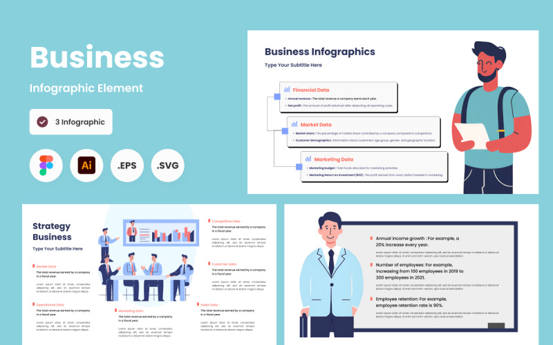 Modello di infografica aziendale V6