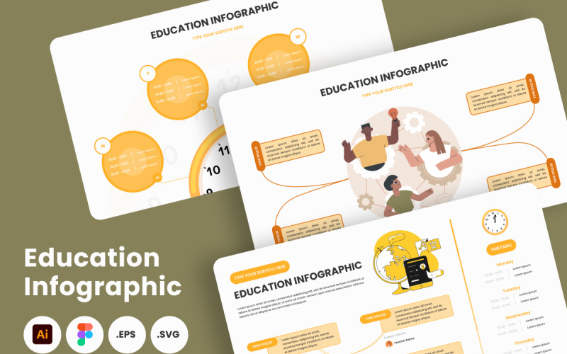 Modello di infografica educativa V4