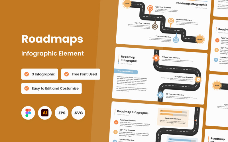 Roadmaps-Infografik-Vorlage V2