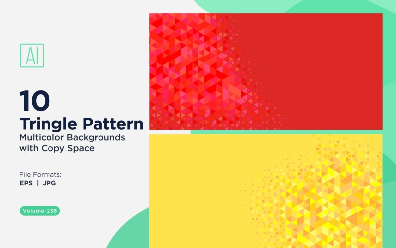 Fond à motif triangulaire vibrant en plusieurs couleurs et tailles 26