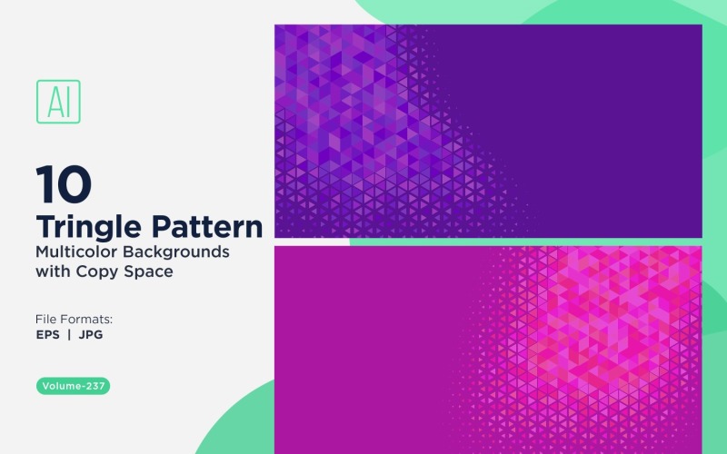 Fond à motif triangulaire vibrant en plusieurs couleurs et tailles 27