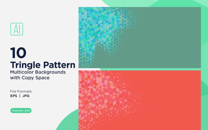 Fond à motif triangulaire vibrant en plusieurs couleurs et tailles 30