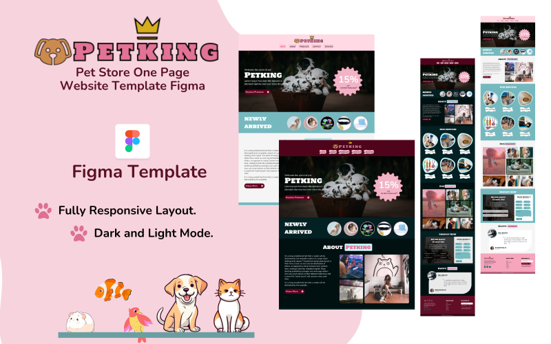 Petking-单页网站 Figma UI 模板