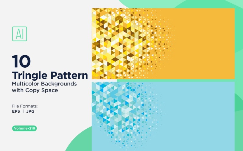 Sfondo con motivo triangolare vibrante in più colori e dimensioni 08