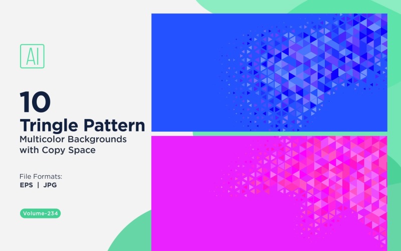 Sfondo con motivo triangolare vibrante in più colori e dimensioni 24