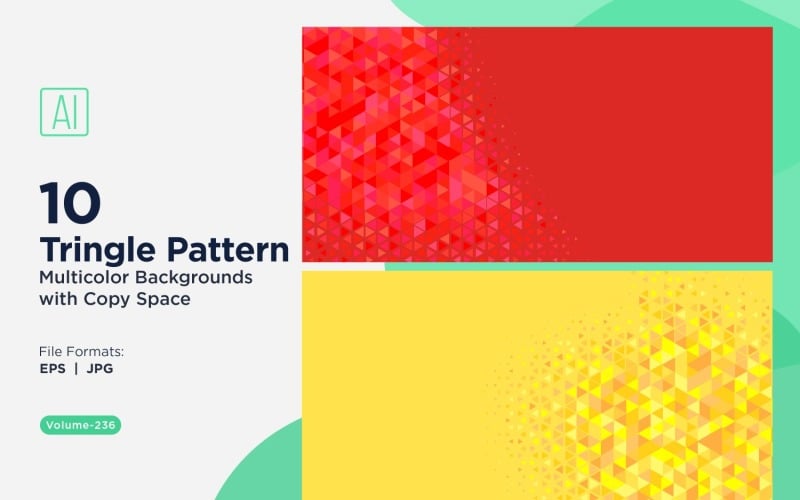 Sfondo con motivo triangolare vibrante in più colori e dimensioni 26