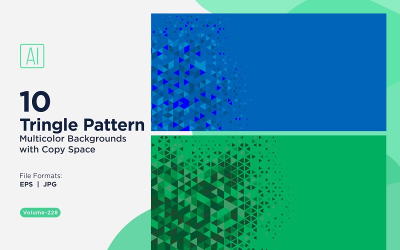 Vibrant Triangular Pattern Background in Multi Colors & Sizes 18