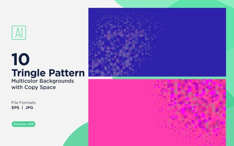 Vibrant Triangular Pattern Background in Multi Colors & Sizes 29