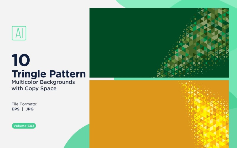 Çok Renkli ve Boyutlu Canlı Üçgen Desenli Arka Plan 93