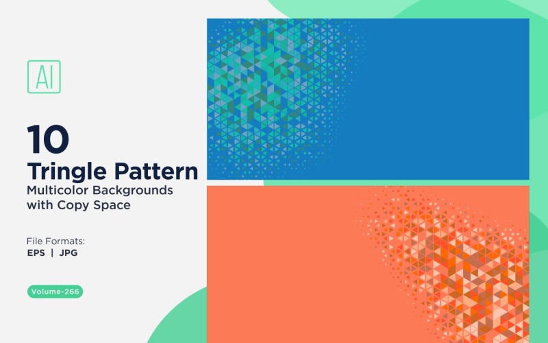 Fundo com padrão triangular vibrante em várias cores e tamanhos 56.