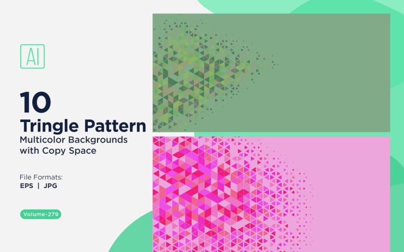 Fundo de padrão triangular vibrante em várias cores e tamanhos 69