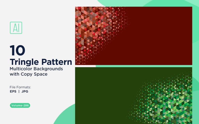 Fundo de padrão triangular vibrante em várias cores e tamanhos 76