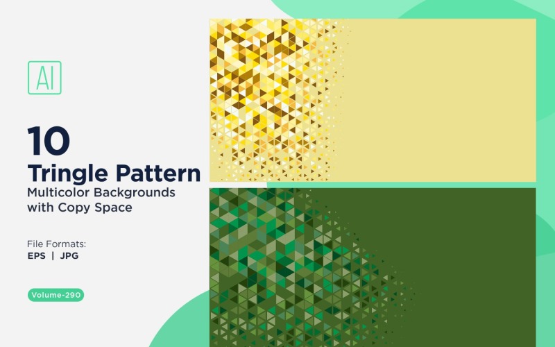 Fundo de padrão triangular vibrante em várias cores e tamanhos 80