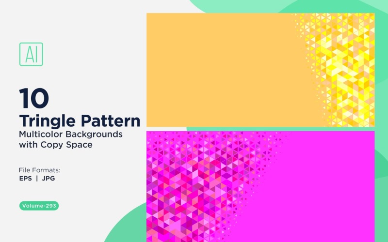 Fundo de padrão triangular vibrante em várias cores e tamanhos 83