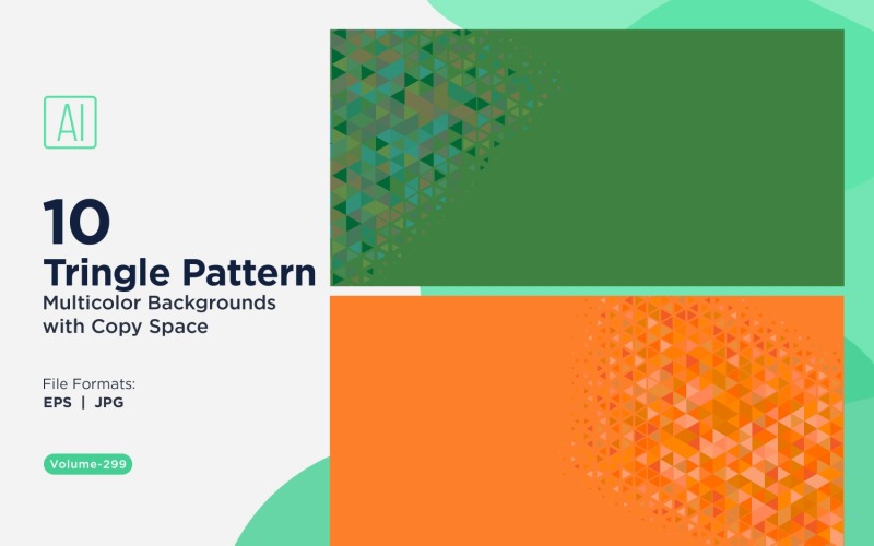 Fundo de padrão triangular vibrante em várias cores e tamanhos 89