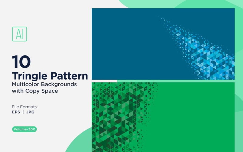 Fundo de padrão triangular vibrante em várias cores e tamanhos 90