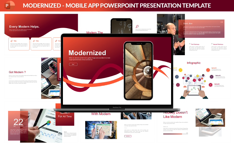 Modernizzato - Modello di presentazione per app mobile
