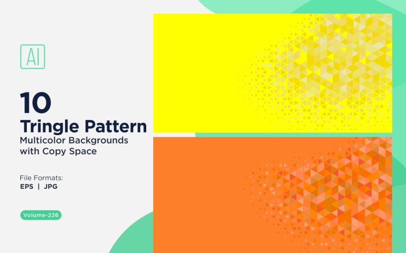 Sfondo con motivo triangolare vibrante in più colori e dimensioni 16