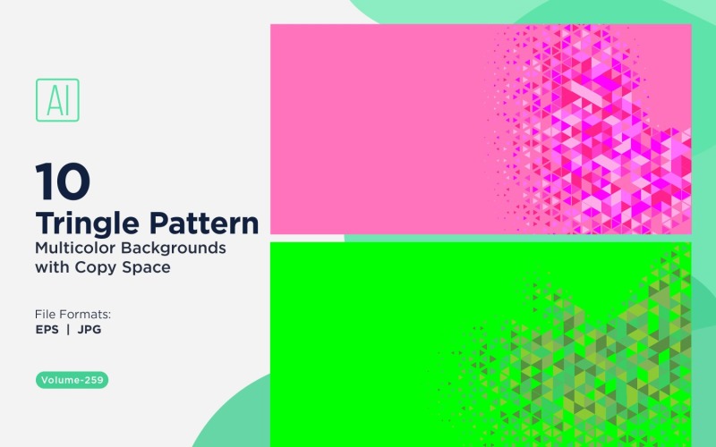 Sfondo con motivo triangolare vibrante in più colori e dimensioni 49