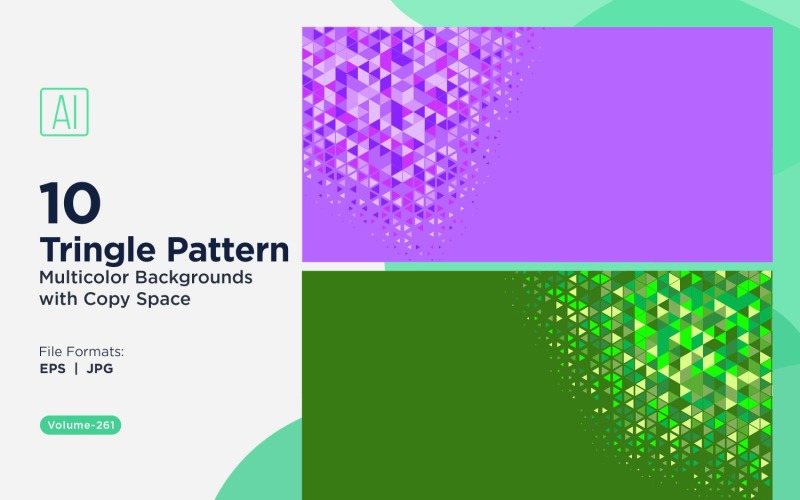 Sfondo con motivo triangolare vibrante in più colori e dimensioni 51